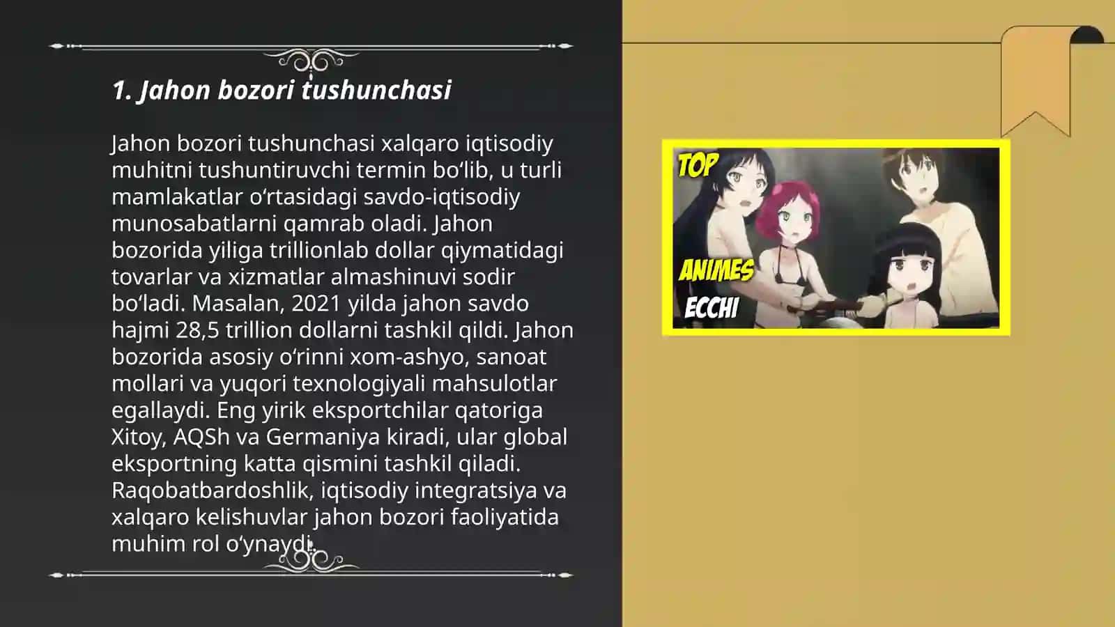Jahon bozori va uning iqtisodiy mohiyati 3