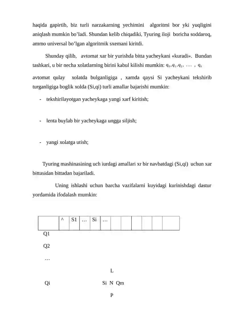 TYURING MASHINASI TUSHUNCHASI 3