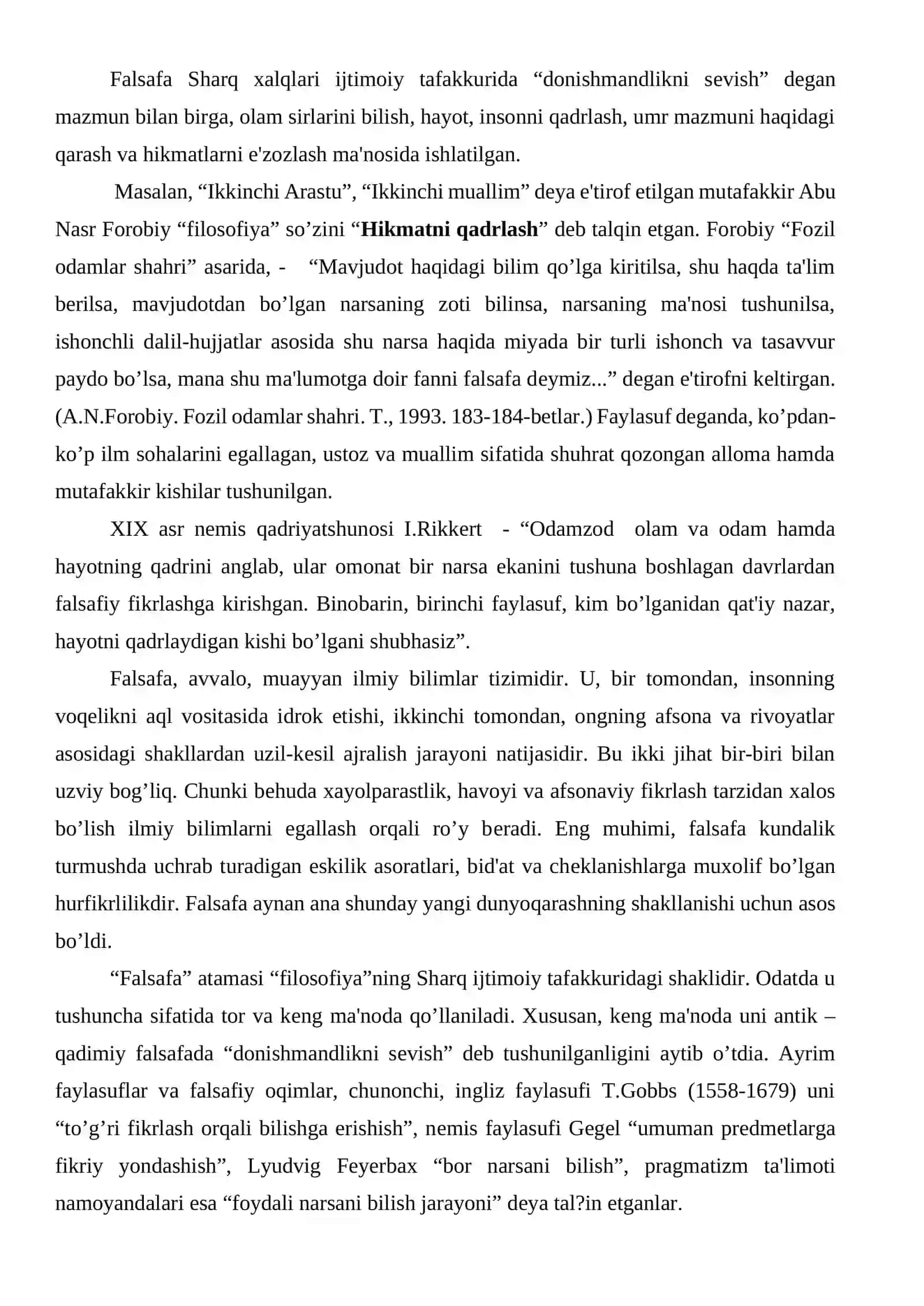 Falsafa fanining predmeti, mazmuni va jamiyatdagi roli 3