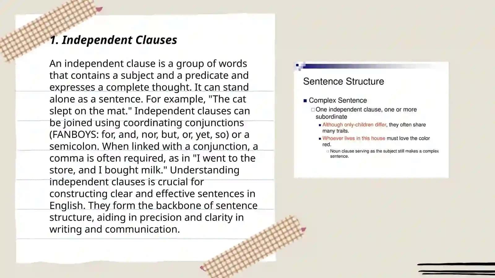 Sentence Clauses 3