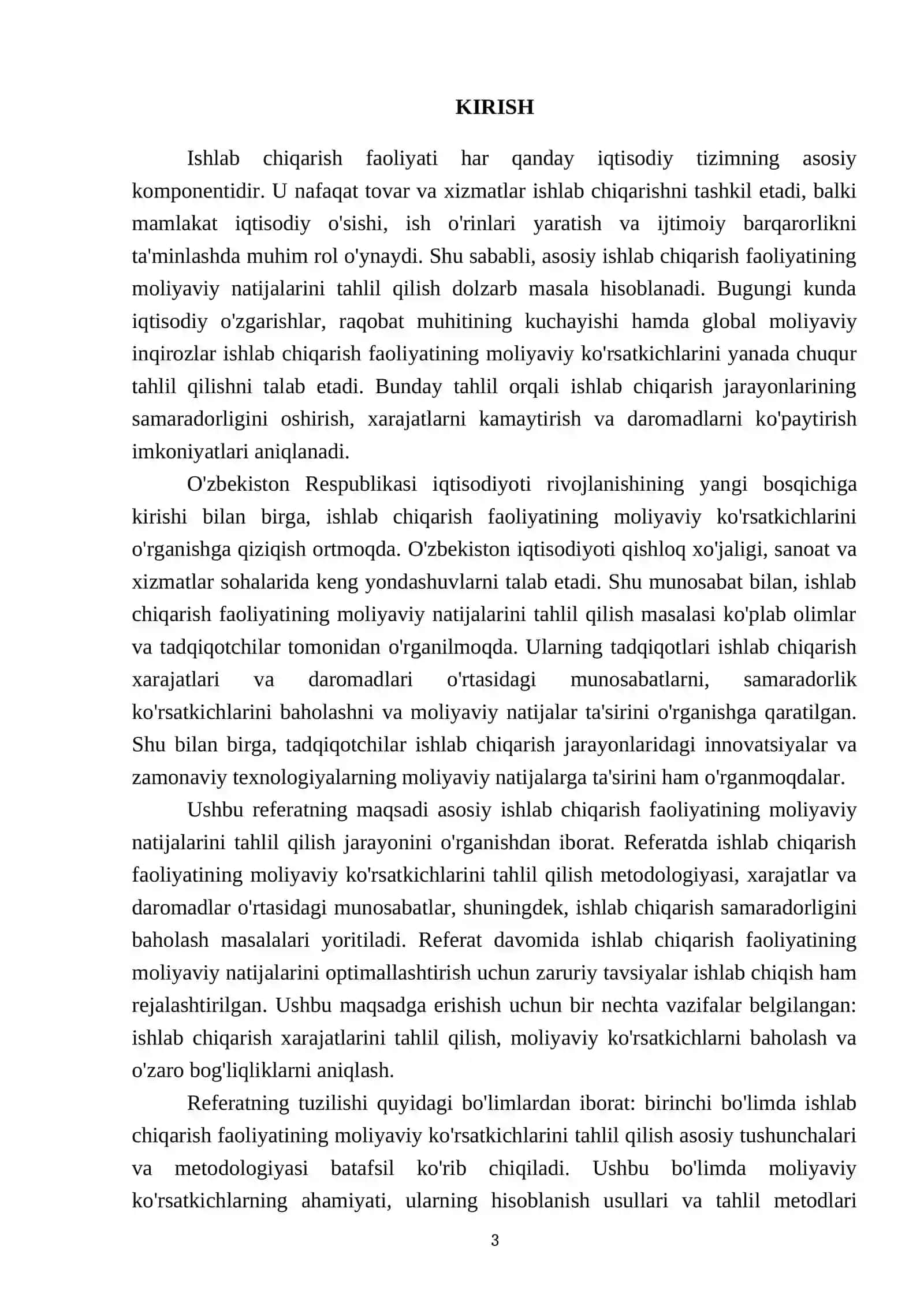 Asosiy ishlab chiqarish faoliyatining moliyaviy natijalarini tahlili 3