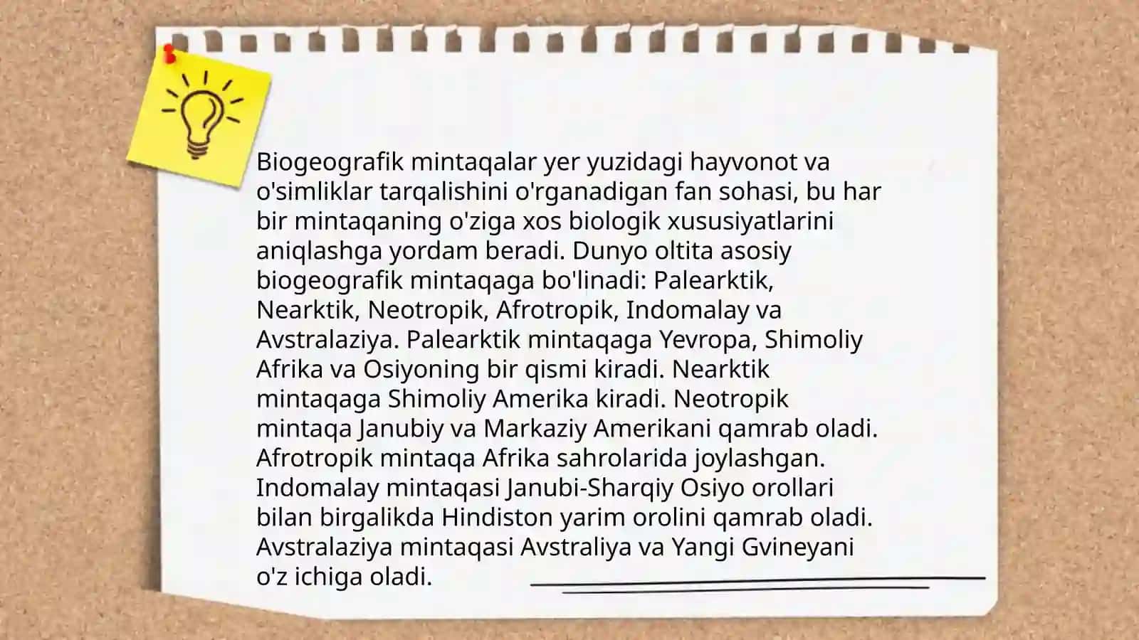 Yerdagi organizmlarning xilma-xilligi.Dunyoning flora va faunasi 3