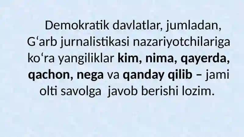 Yangilik va olti boqiy savol 3