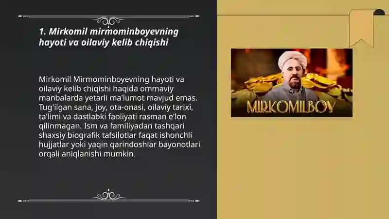 Mirkomil Mirmominboyevning hayoti va oilaviy kelib chiqishi 3