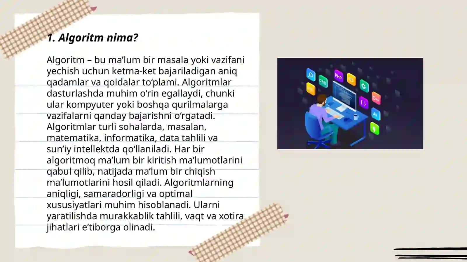 Algoritm nima? 3