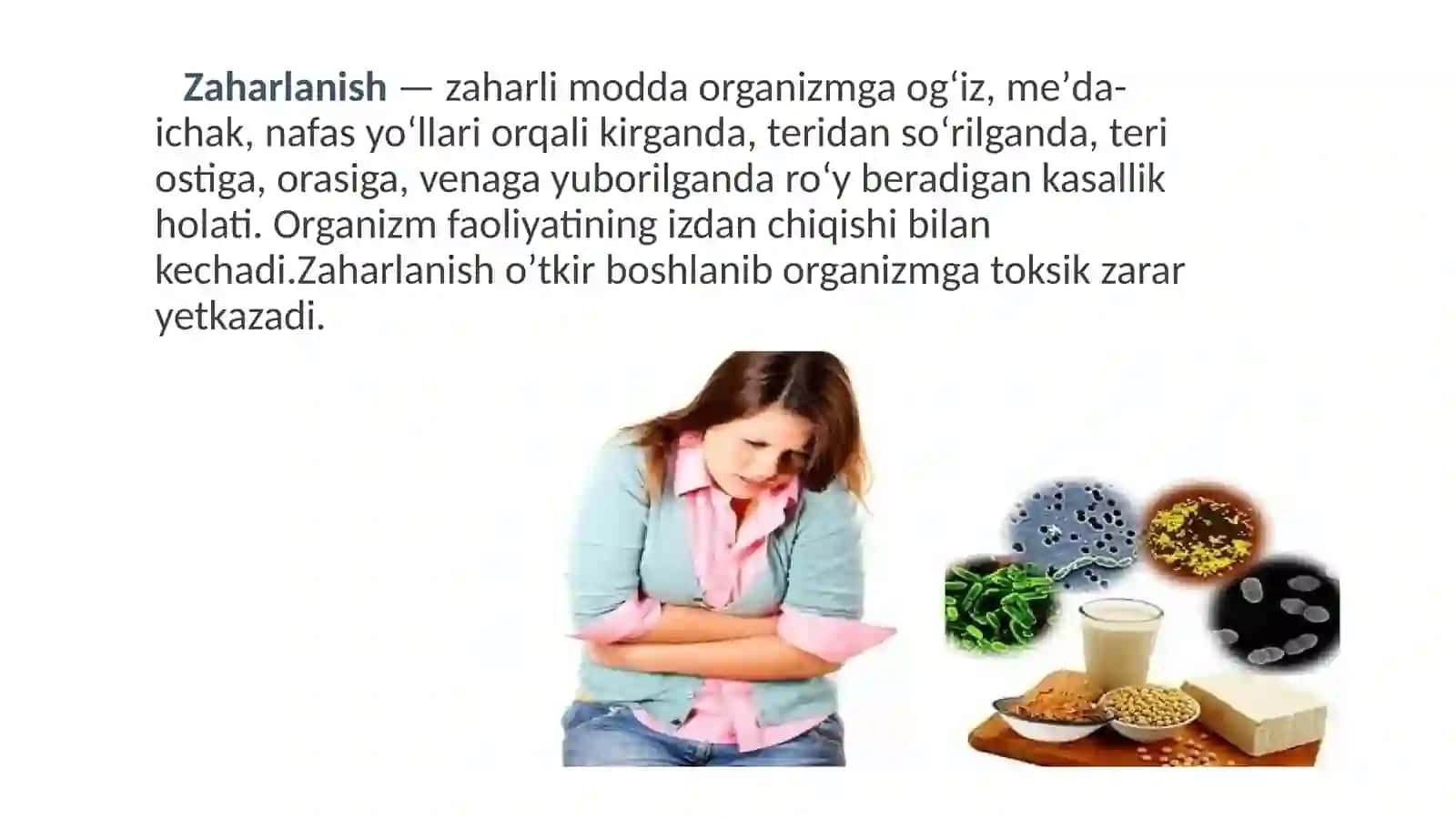 Ovqatdan zaharlanish turlari va ularning oldini olish chora-tadbirlari. 3