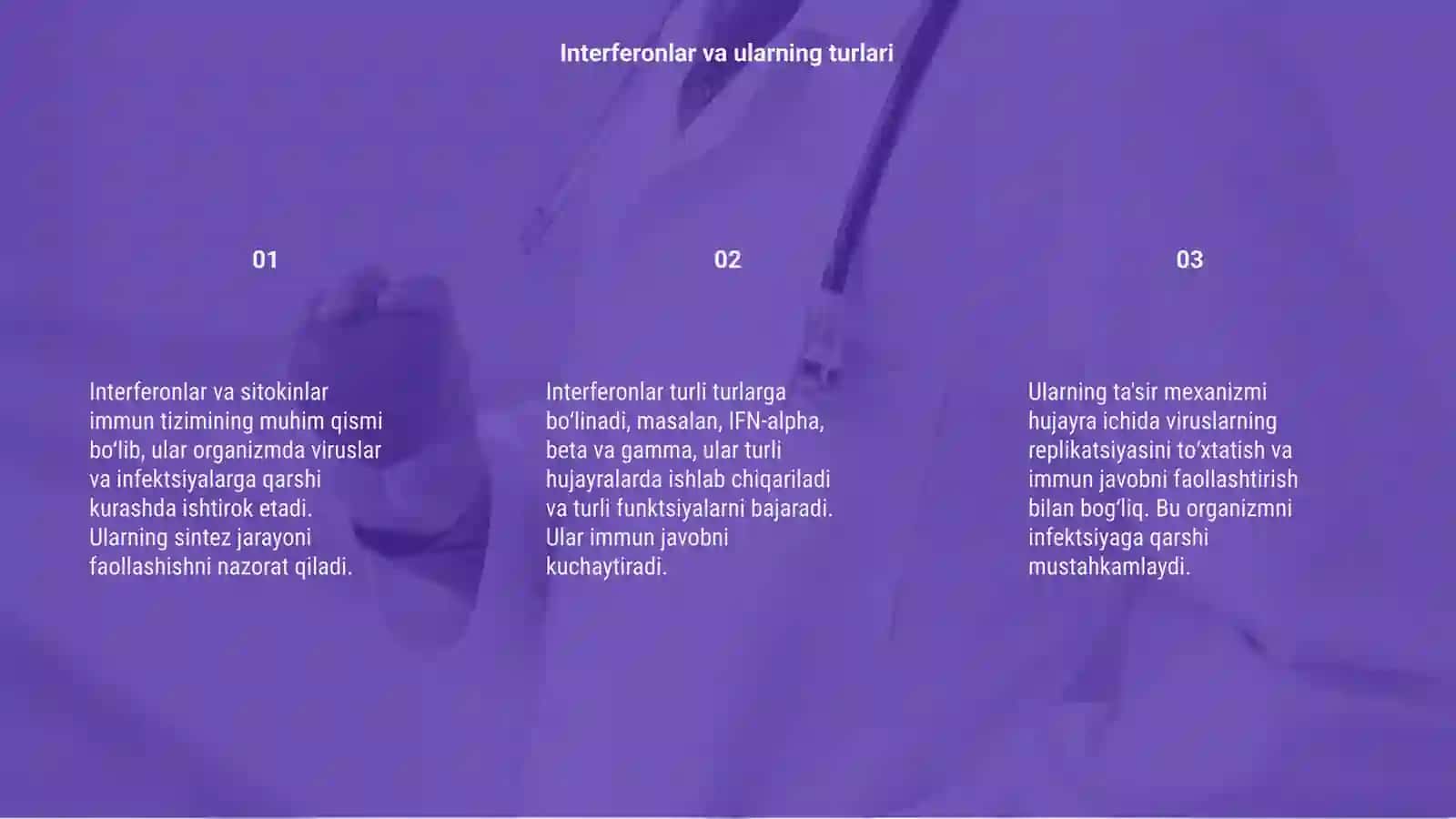 Interferon va tsitokinlar, sintezlanishi, ta'sir mexanizmi 3
