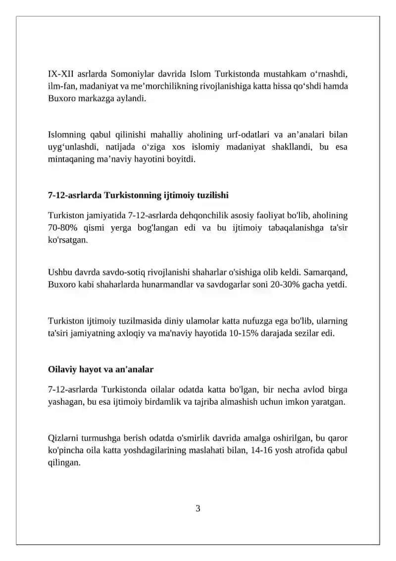 Turkistonda 7-12 asrlarda ijtimoiy hayot maorif tizimi va musulmon maktablarda talim 3