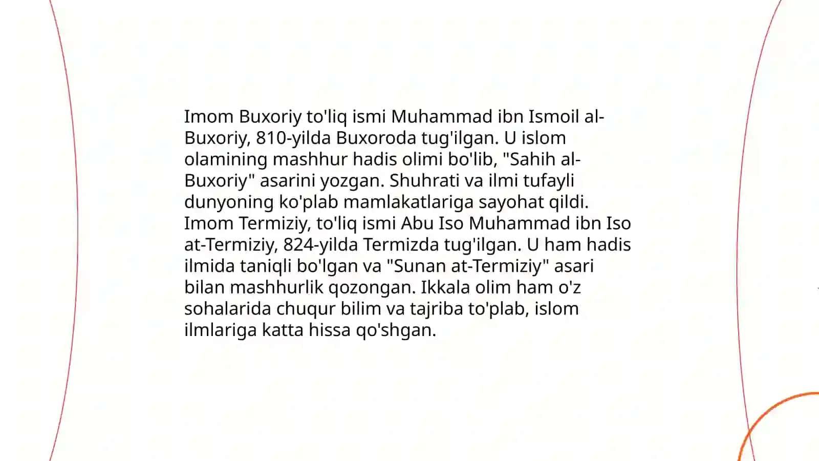 Imom Buxoriy va Imom Termiziyning hadis ilmiga qoʻshgan hissalarining qiyosiy tahlili 3