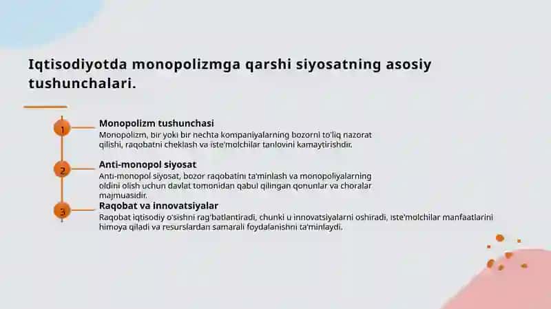 Iqtisodiyotda monopolizmga qarshi siyosat 3