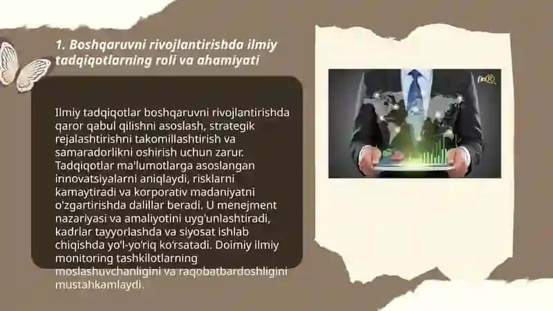 Boshqaruvni rivojlantirishda tadqiqotning o‘rni 3