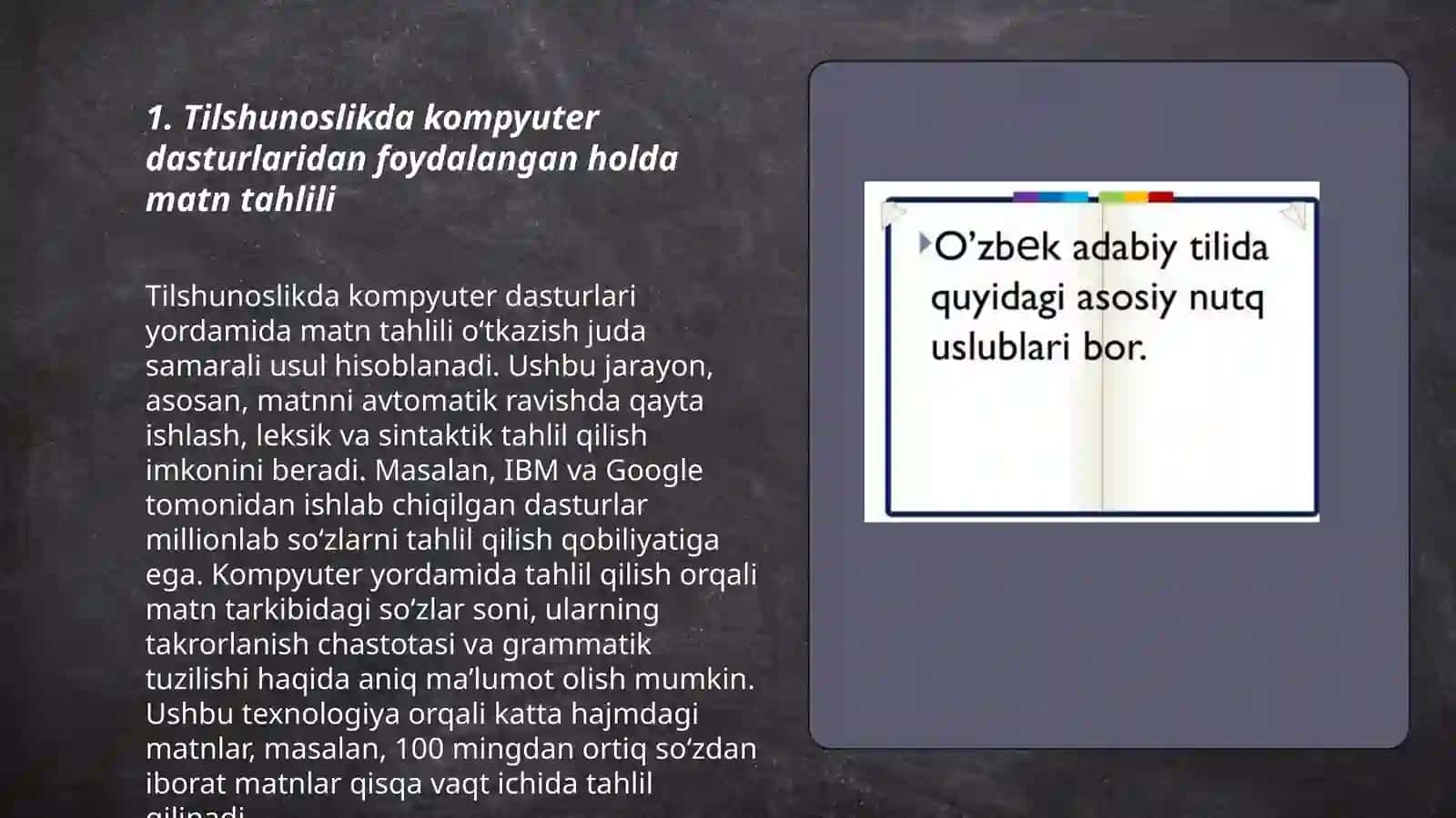 Tahlil usullari 3
