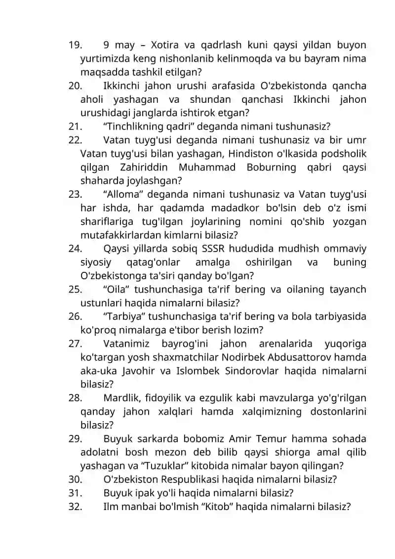 Testlar O'z Imkoniyatlarimizni Baholovchi Mezon Sifatida 3