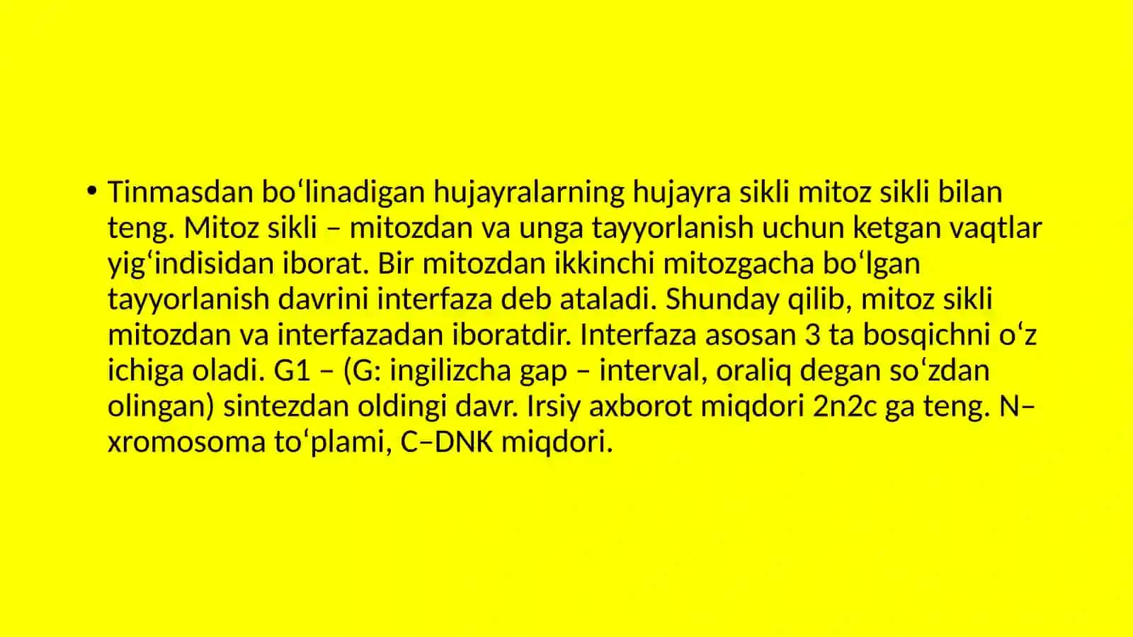 Mitozning biologik ahamiyati 3