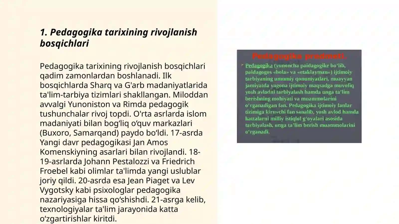 Pedagogika tarixi fanining maqsad va vazifalari 3