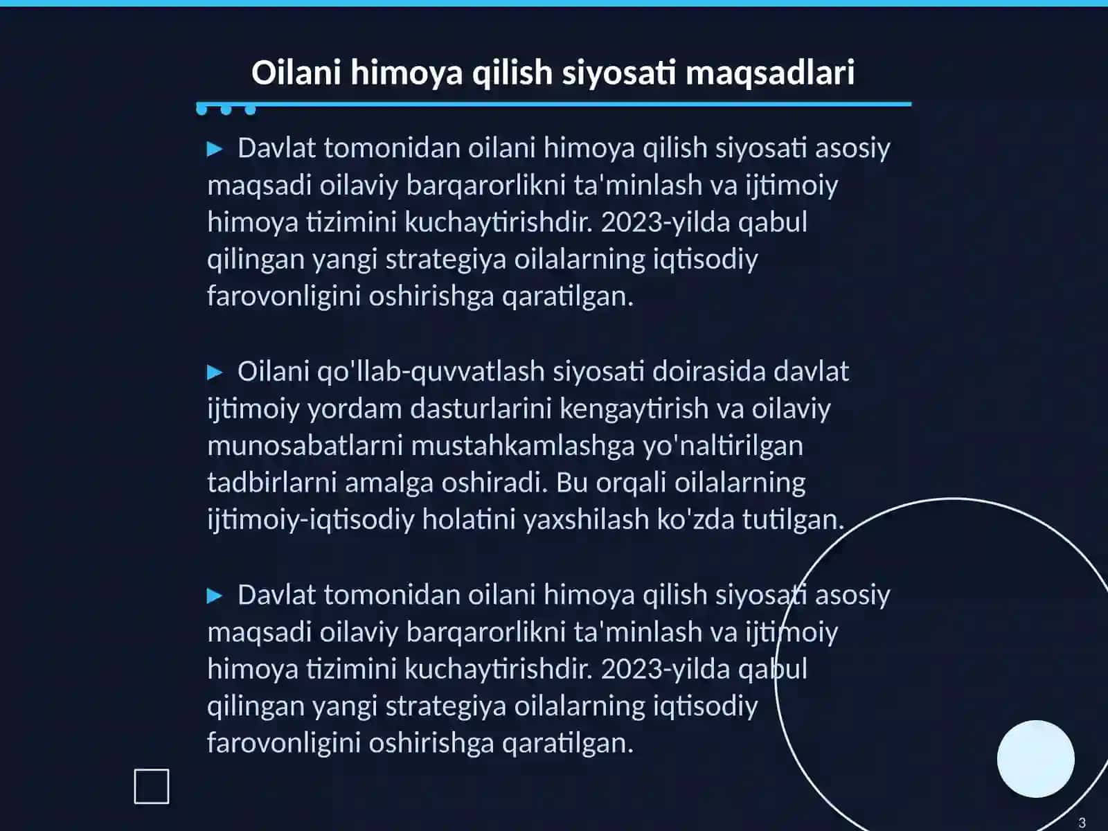 Davlat tomonidan oilani himoya qilish siyosati 3