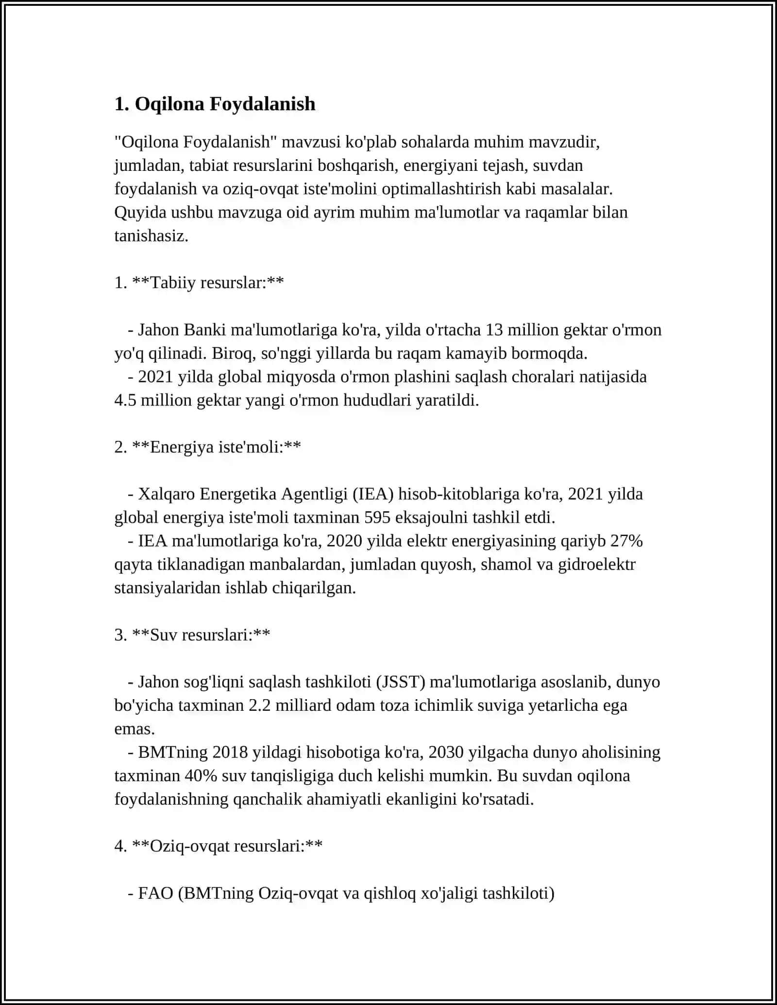 Oqilona Foydalanish 3
