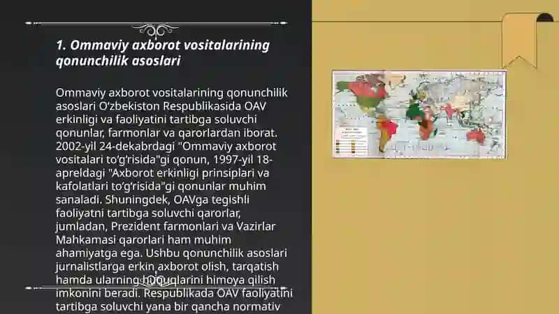 Ommaviy axborot vositalarining qonunchilik asoslari 3