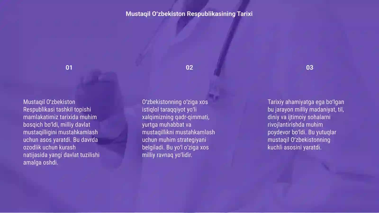 Mustaqil Oʻzbekiston Respublikasi tashkil topishi 3