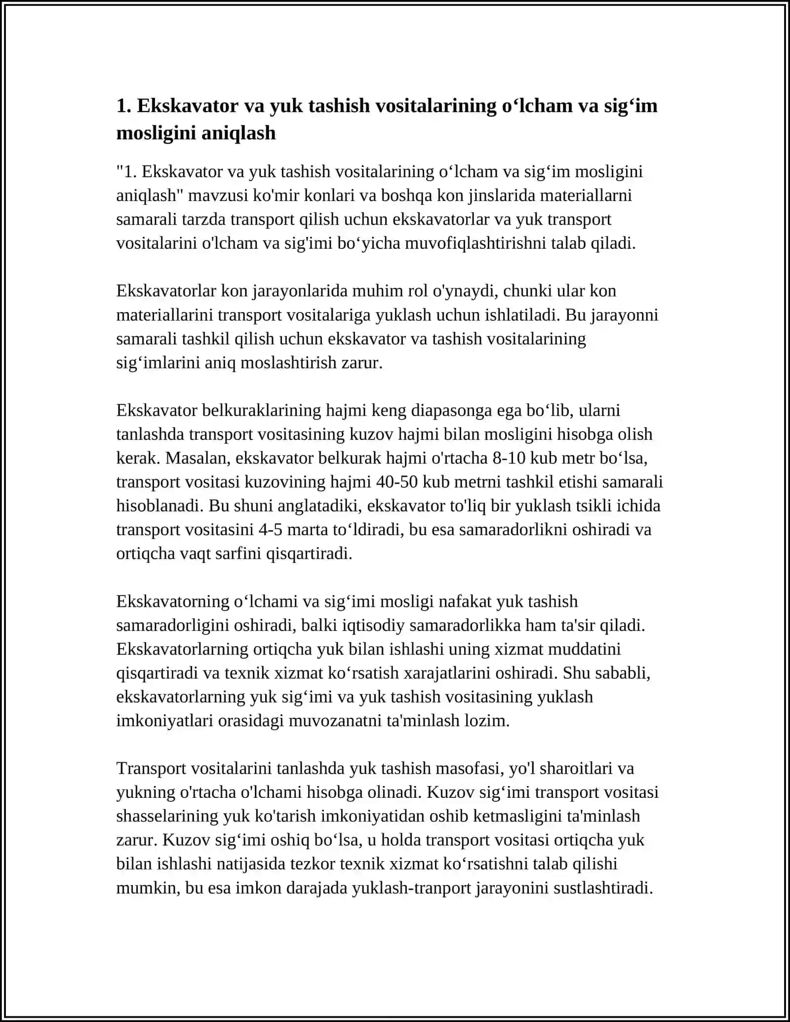 KON JINSLARINI KARYER EKSKAVATOR YORDAMIDA TRANSPORT VOSITALARIGA YUKLAB OLIB CHIQISH 3