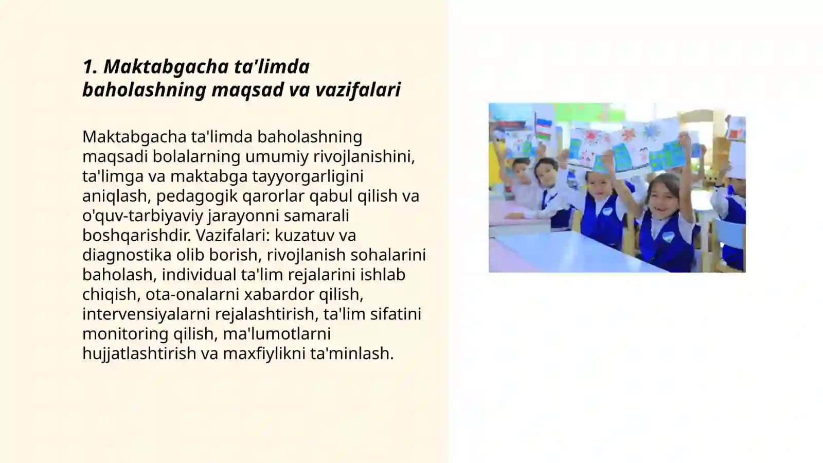 Maktabgacha ta'limda baholash ishlari 3