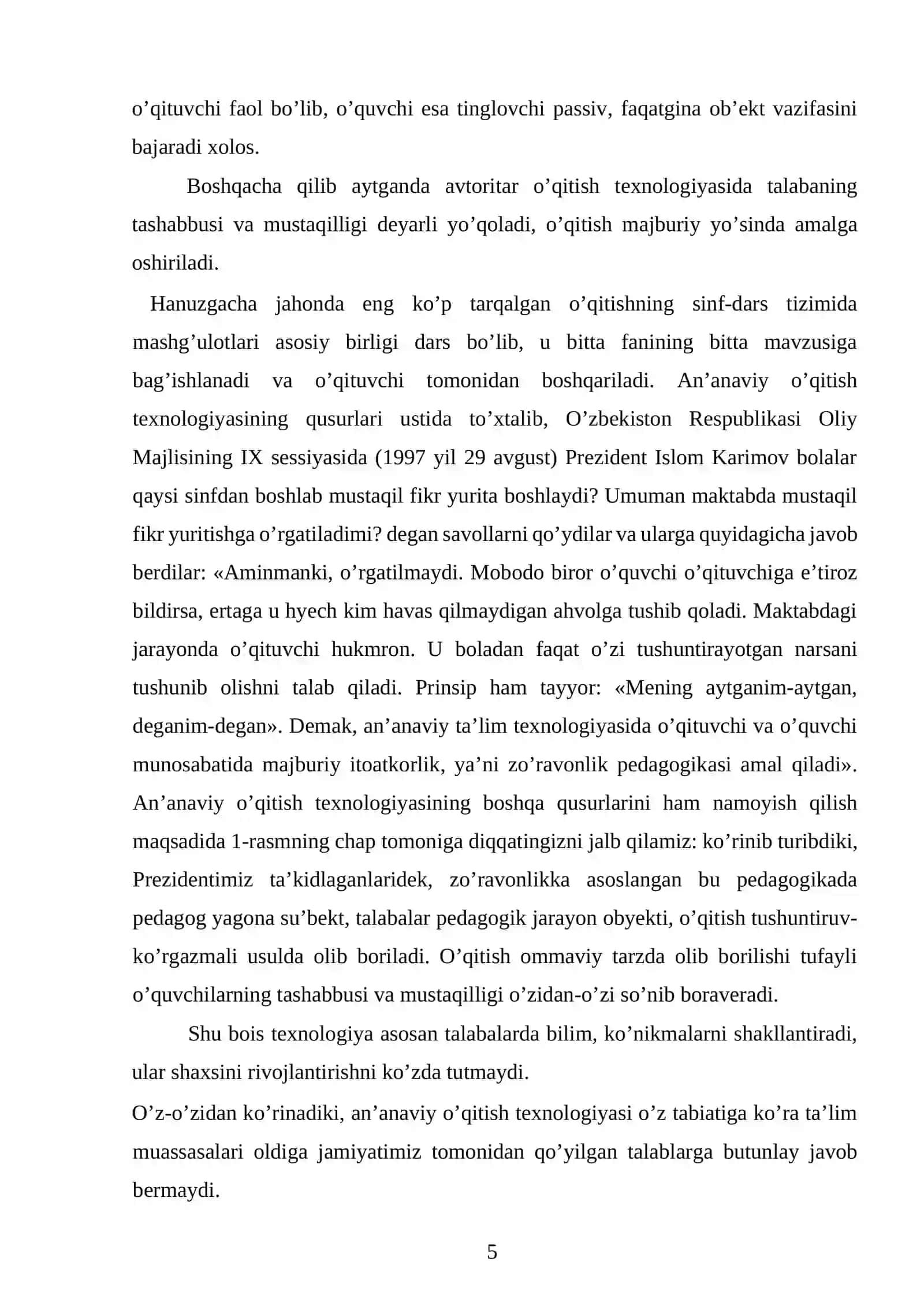 Shaxsga yo’naltirilgan pedagogik texnologiyalarda mexanika fanini akademik litseylarda o’qitish uslubiyati 3