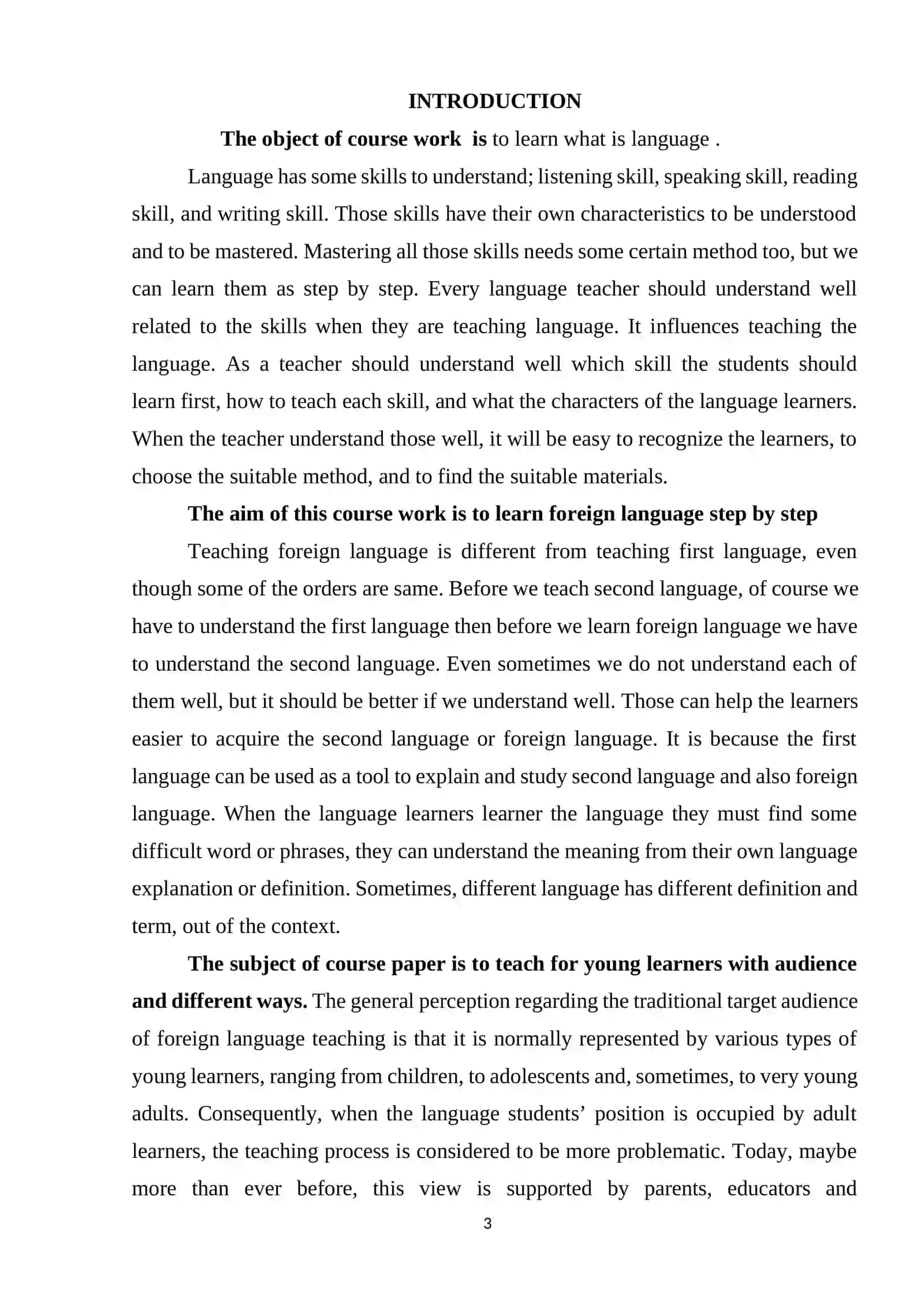 Teaching Word Building to Higher Classes Course Work 3