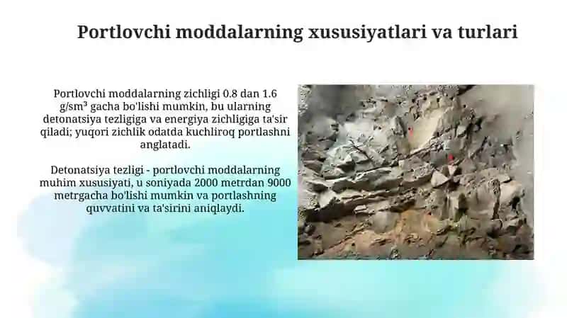 Portlovchi moddalar va portlatish texnikasi 3