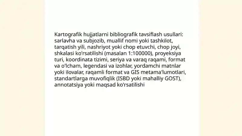 Maxsus turdagi hujjatlarni bibliografik tavsiflash usullari 3
