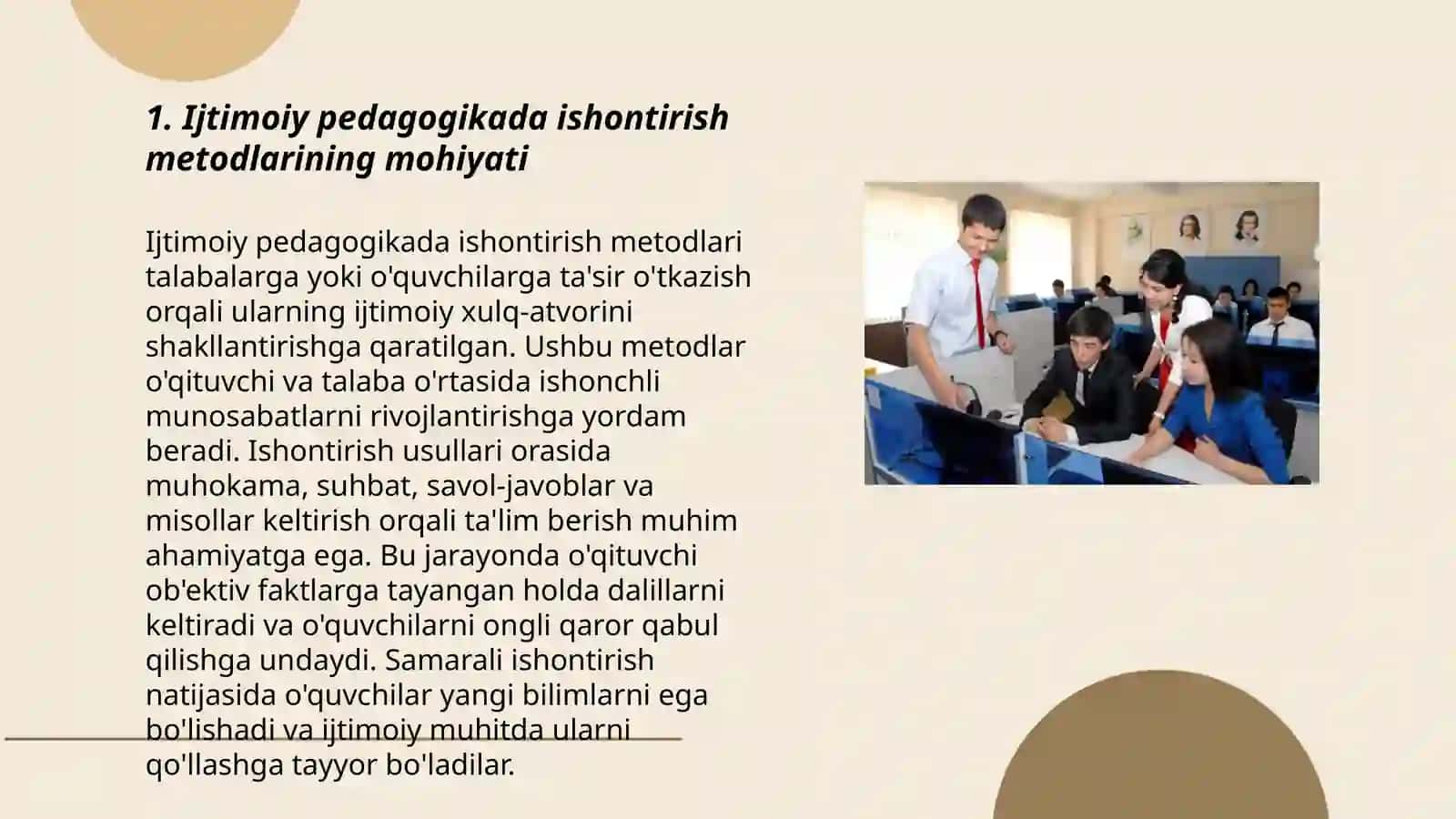 Ijtimoiy pedagogikada ishontirish metodlari 3