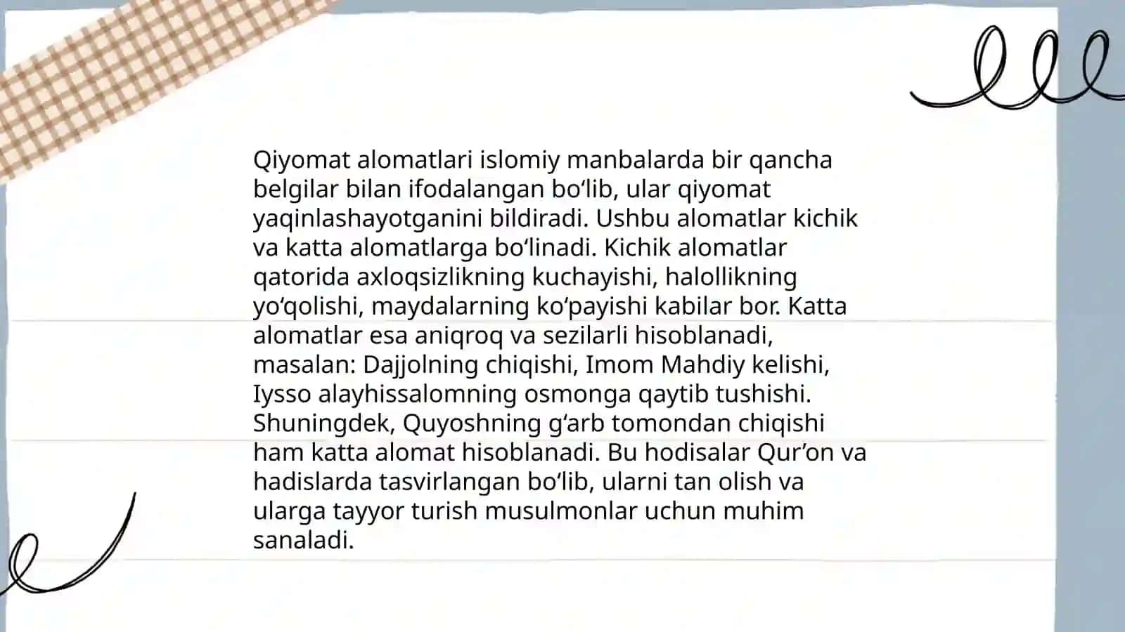 Qiyomat va oxirat muqaddima kitobi 3