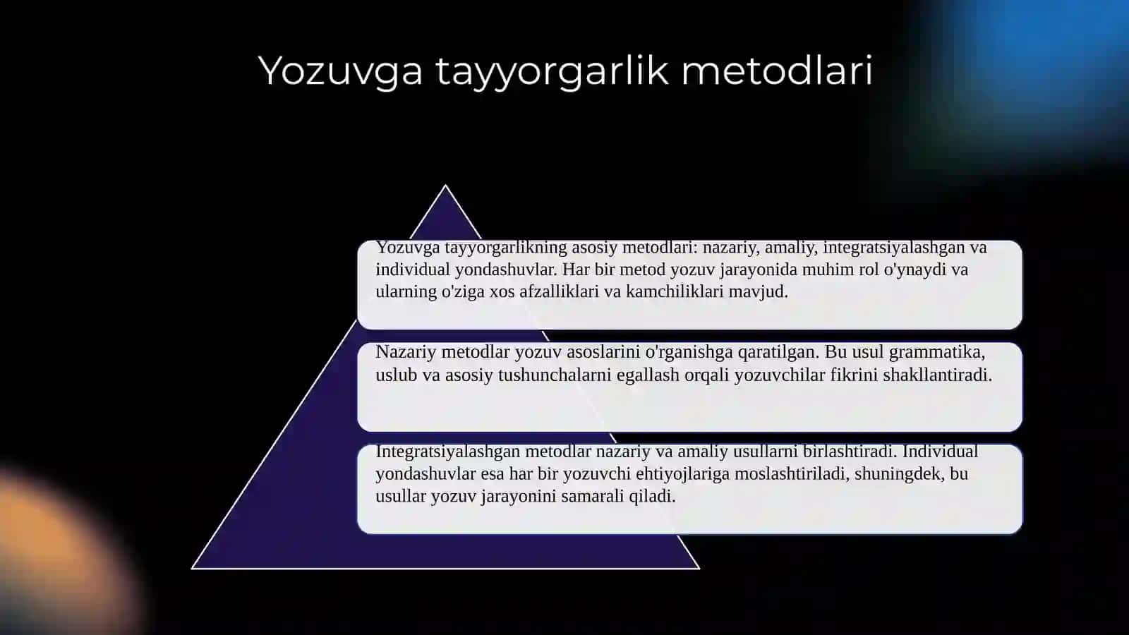 Yozuvga tayyorgarlik mashqlarini tashkil etish 3