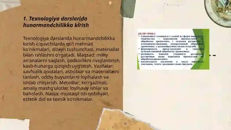 Hunarmandchilik va texnologiyada qo'l mehnati 3