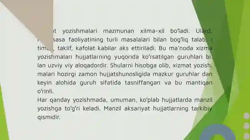 XIZMAT YOZISHMALARI (MANZIL, TELEGRAMMA VA TAKLIFNOMA) 3