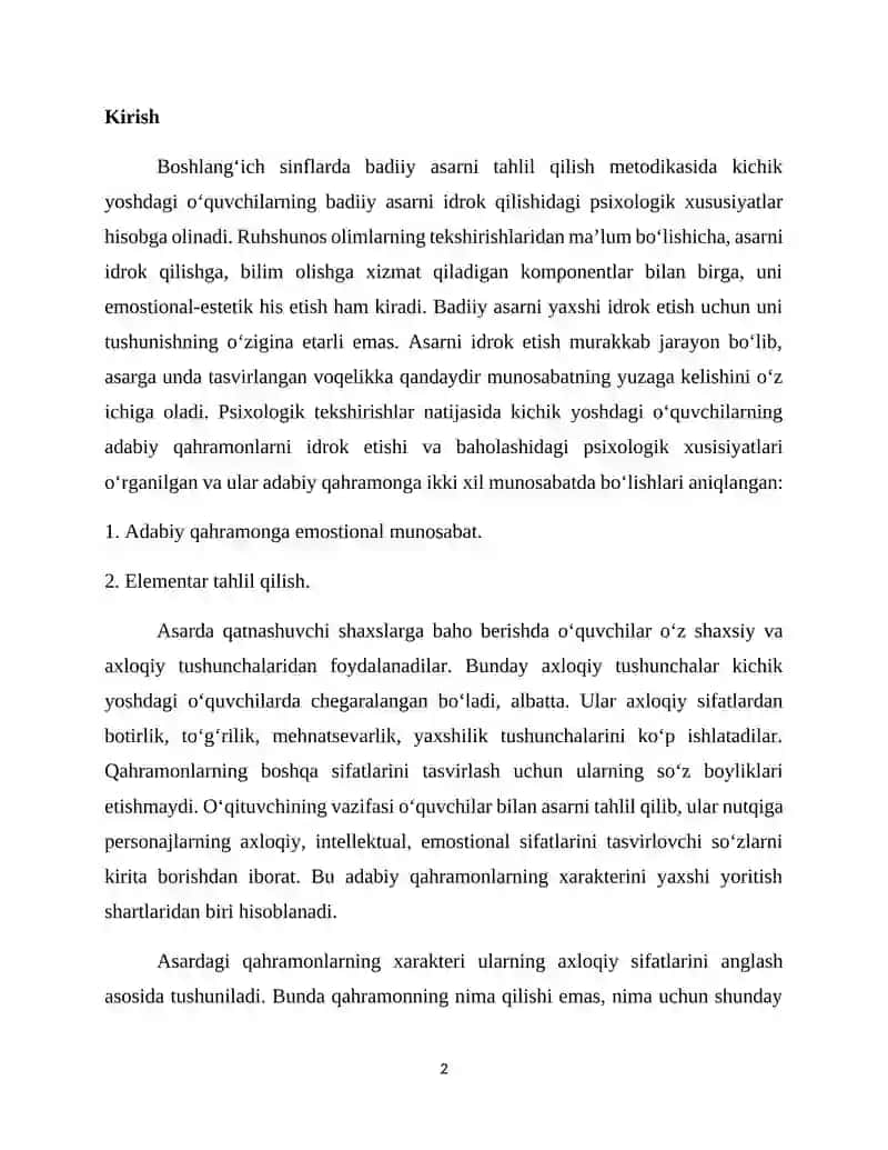 O‘QISH DARSLARIDA MASAL O‘TISH USLUBIYATI (2-sinf) 3