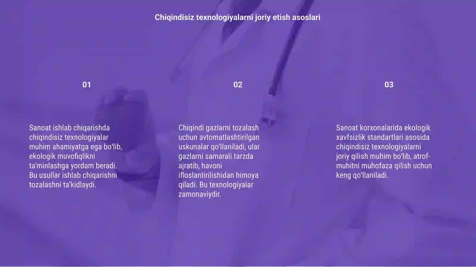 Chiqindisiz texnologiyalarni joriy etish asoslari 3