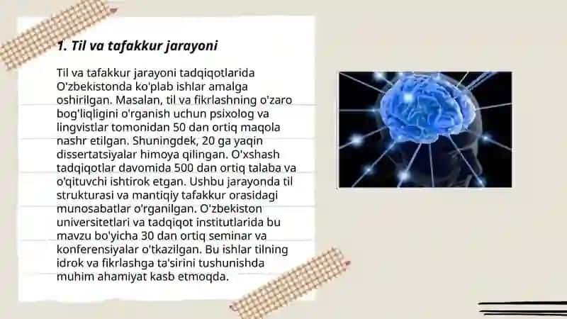 Psixik jarayonlarni shakillanishida tilning ahamiyati 3