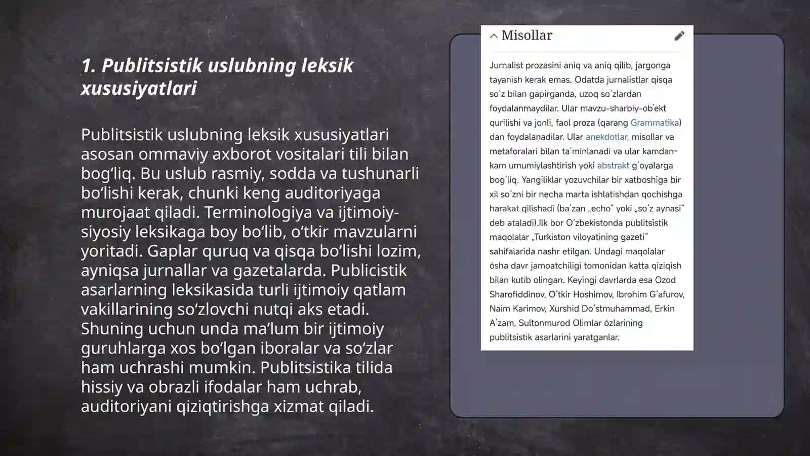 Publitsistik uslub va ogʻzaki uslublarning leksik-grammatik xususiyatlari 3