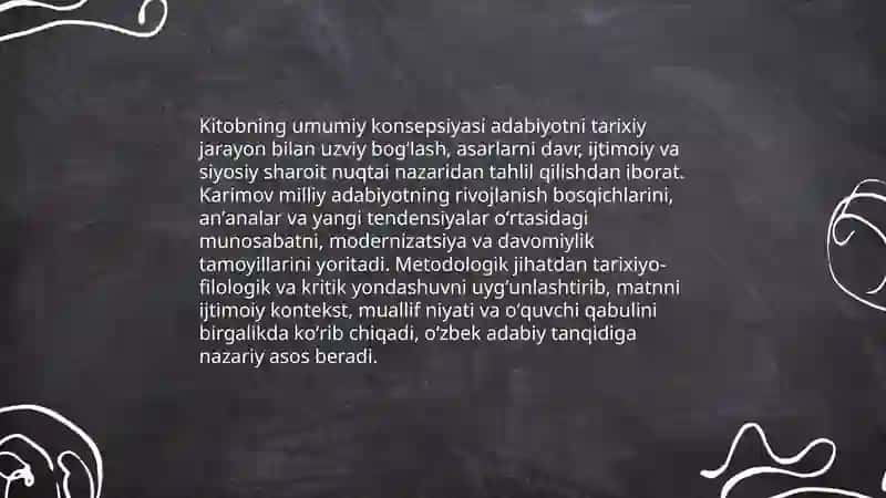 Naim Karimovning "Adabiyot va tarixiy jarayon"kitobidagi maqolalar tahlili 3