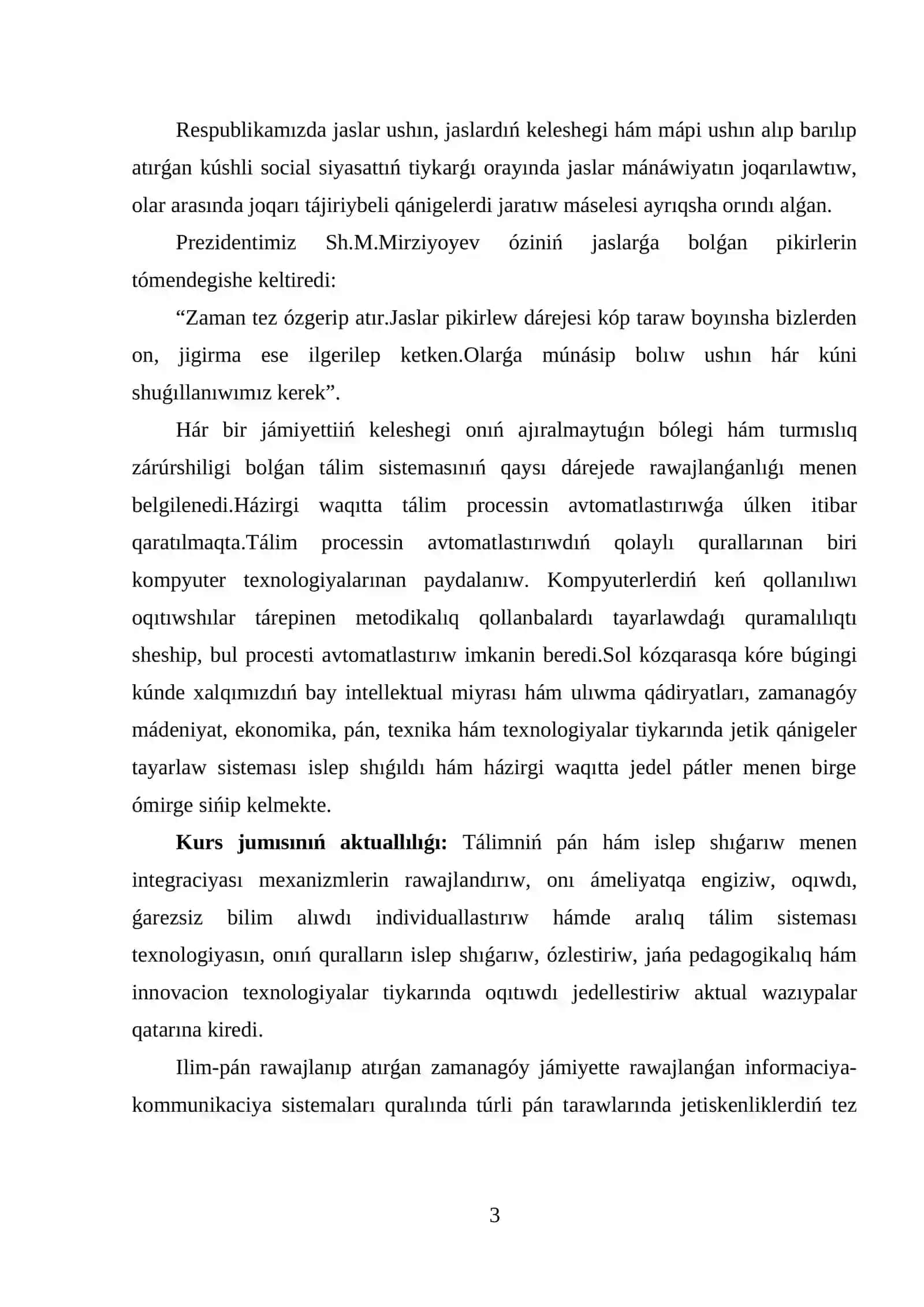 Fizika táliminde informaciya texnologiyaların engiziw 3