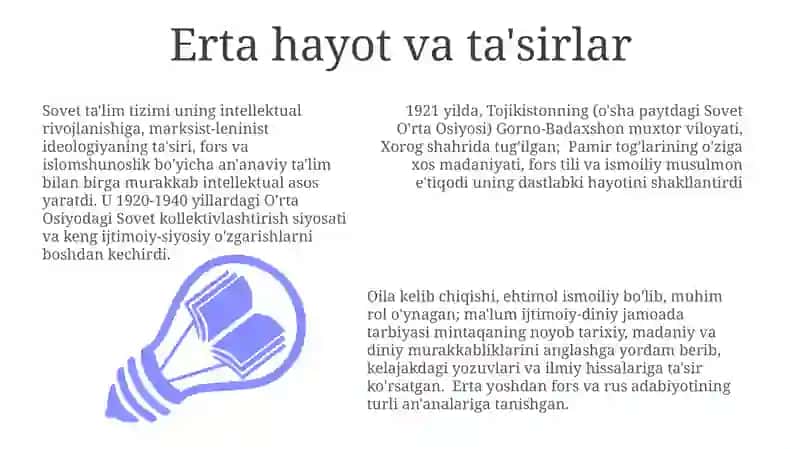 Erta hayot va ta'sirlar 3