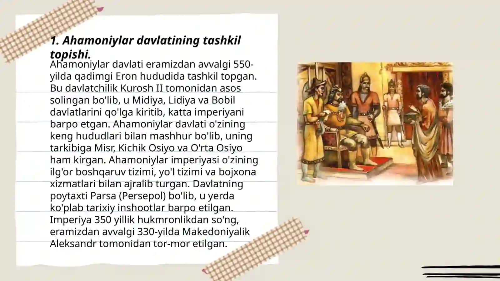 Ahamoniylar Eroni davlatining siyosiy tarixi 3