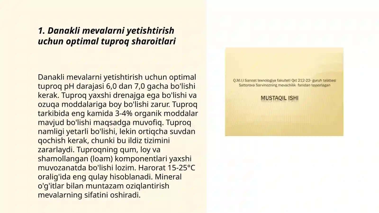 Danakli mevalarni yetishtirish va ularga shakl berish texnologiyasi 3