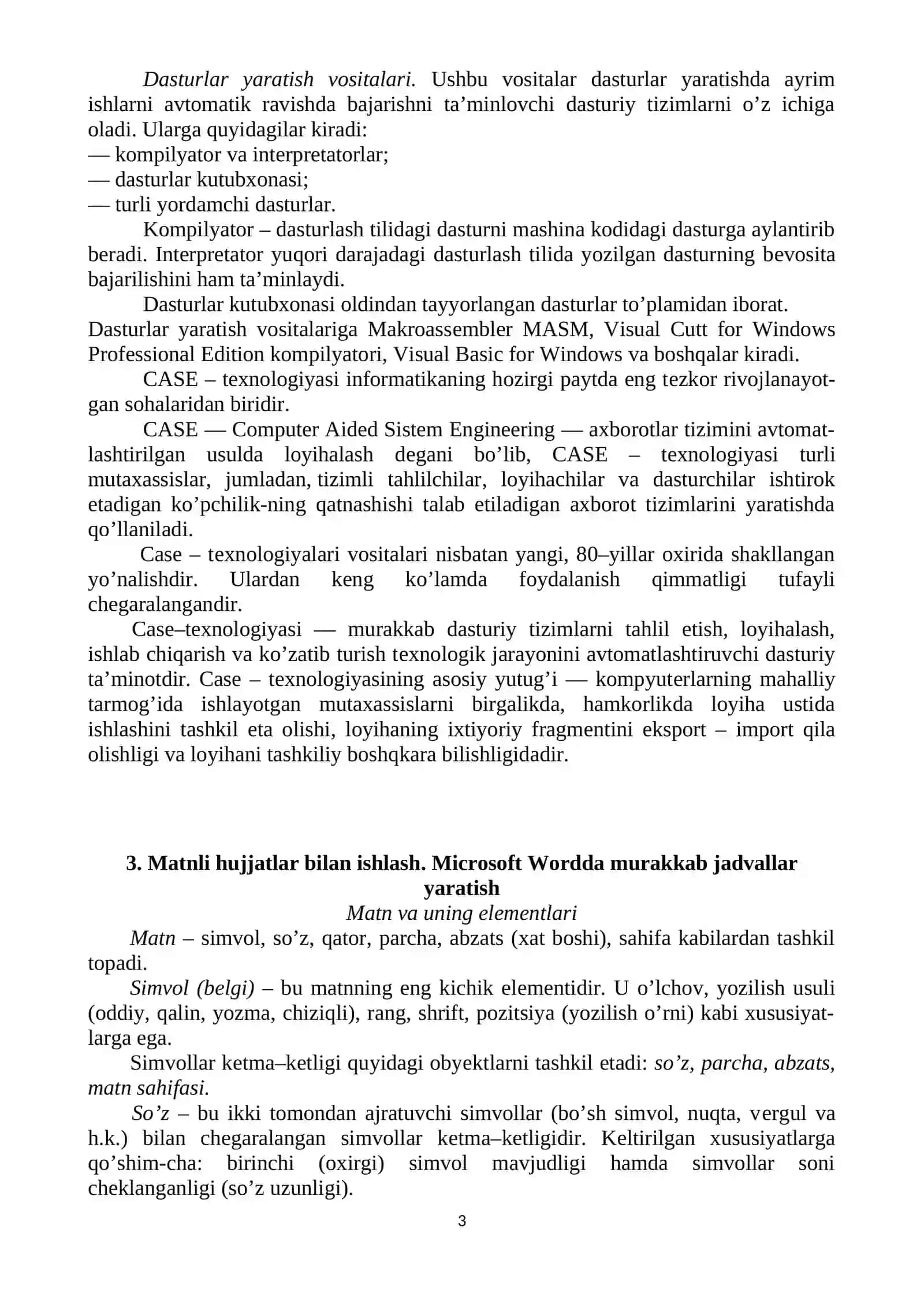 Matnli ma’lumotlarni qayta ishlash malakalarini shakllantirish 3