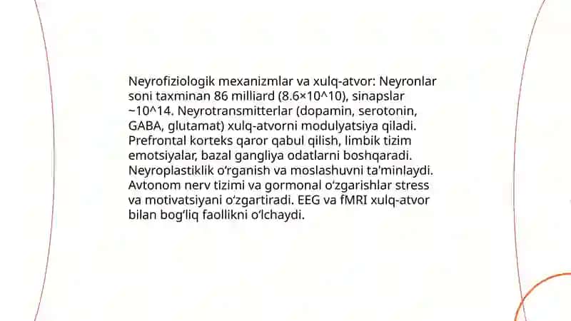 Xulq-atvorning psixofiziologik asosi 3