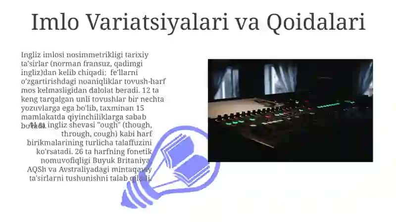 Imlo Variatsiyalari va Qoidalari 3