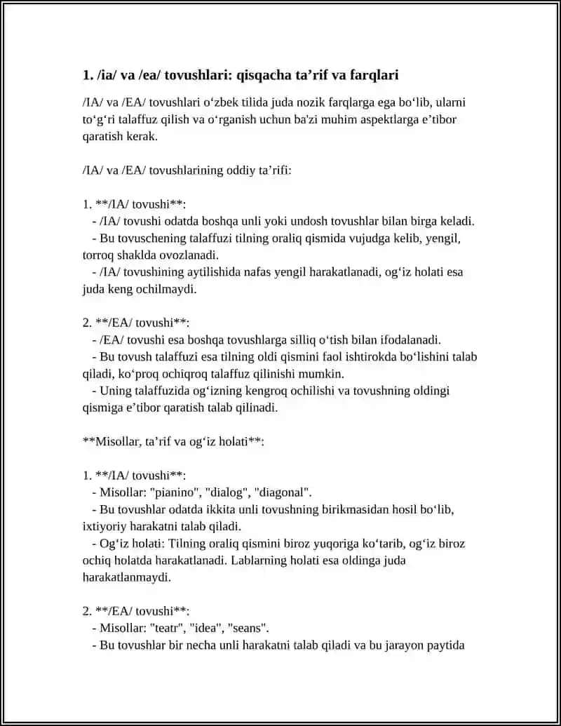 HERE AND THERE /IA/ AND /EA/. PRONUNCIATION AND PRACTICE 3