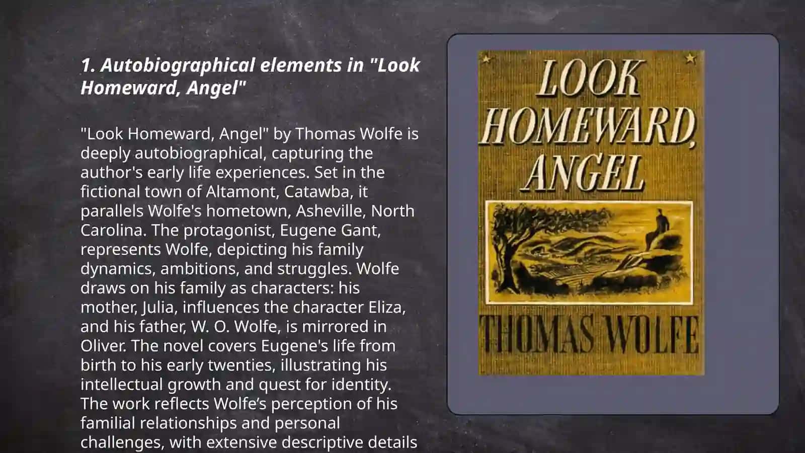Look Homeward, Angel 3