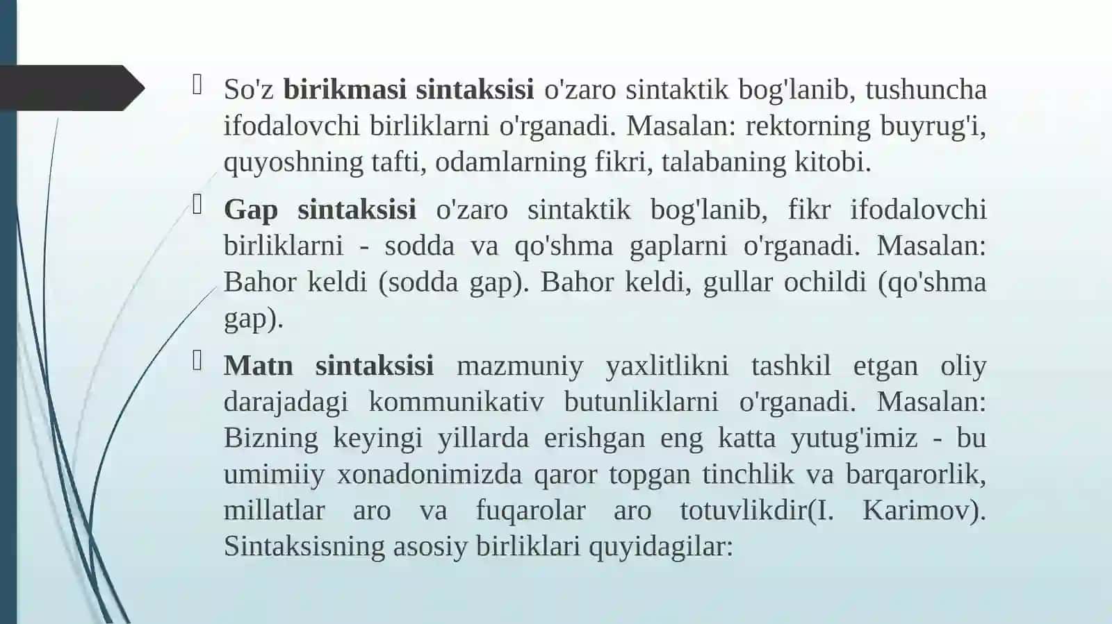 Sintaksisning uslubiy birliklari 3