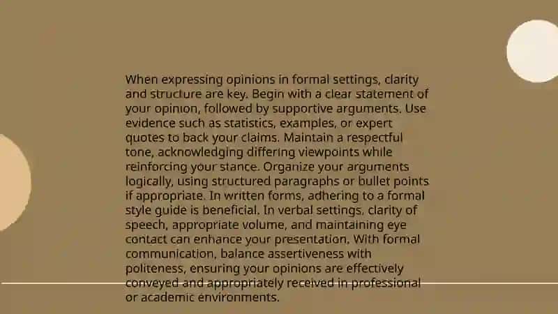 Expressing your opinion 3